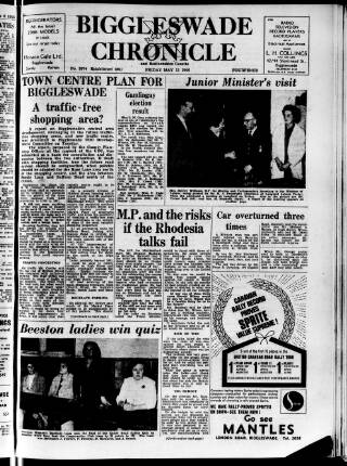 cover page of Biggleswade Chronicle published on May 13, 1966
